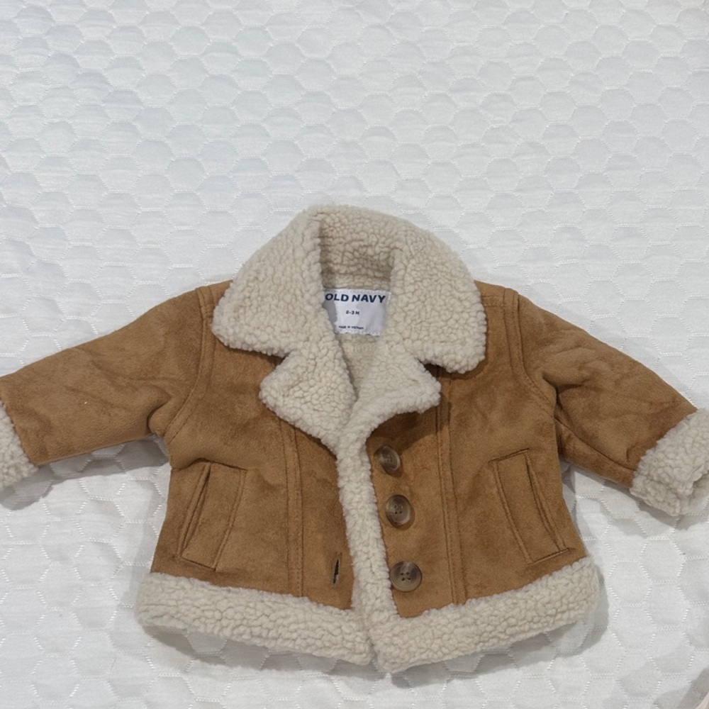 Old Navy Brown Sherpa-Lined Kids Pea Coat
